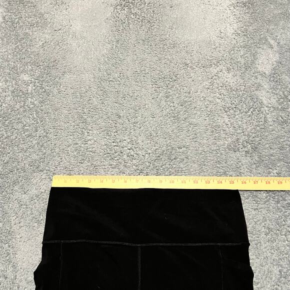 Athleta Leggings Pants Womens Large Black Salutation Stash Pocket - Picture 7 of 9